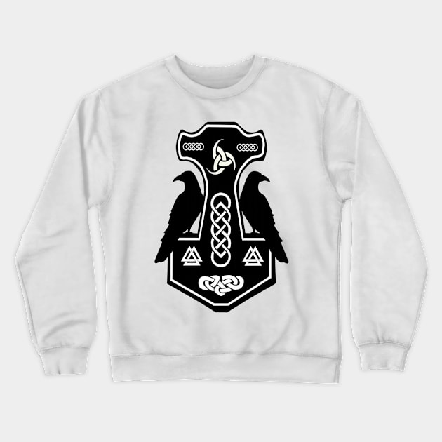 Norse Thor's Hammer Crewneck Sweatshirt by imphavok